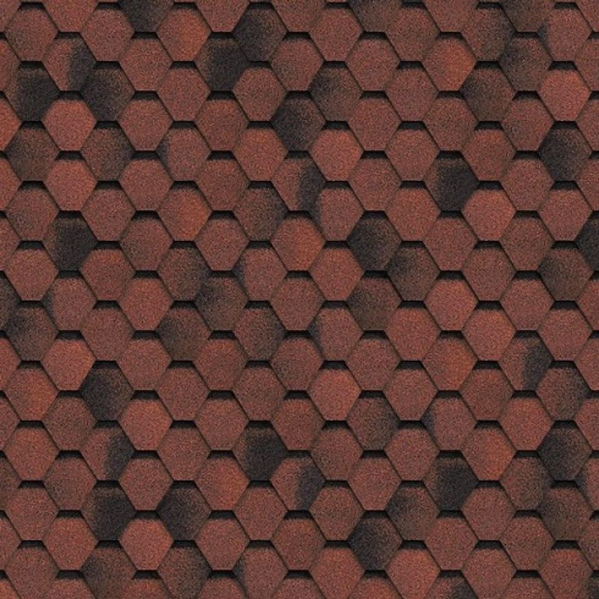 Гибкая черепица Shinglas, Финляндия, Соната, Красный цвет купить в Нижнем Новгороде