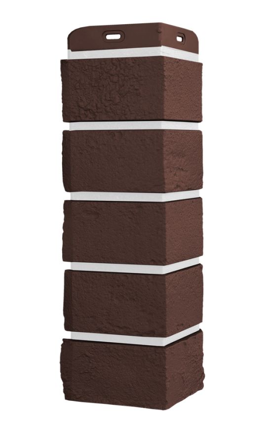 Угол наружный Grand Line, Состаренный кирпич Design Plus, Каштан (Белый шов) купить в Нижнем Новгороде