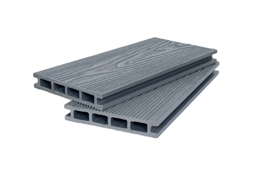 Террасная доска ДПК POLIVAN GROUP 3D+вельвет пустотелая двусторонняя DENPASAR серого цвета купить в Нижнем Новгороде