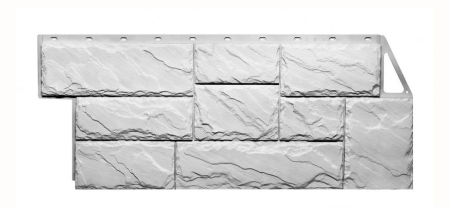 Фасадные панели Fineber, Крупный камень, Мелованный белый купить в Нижнем Новгороде