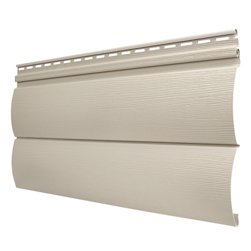 Виниловый сайдинг Tecos, двойной оцилиндрованный брус, Бежевый купить в Нижнем Новгороде