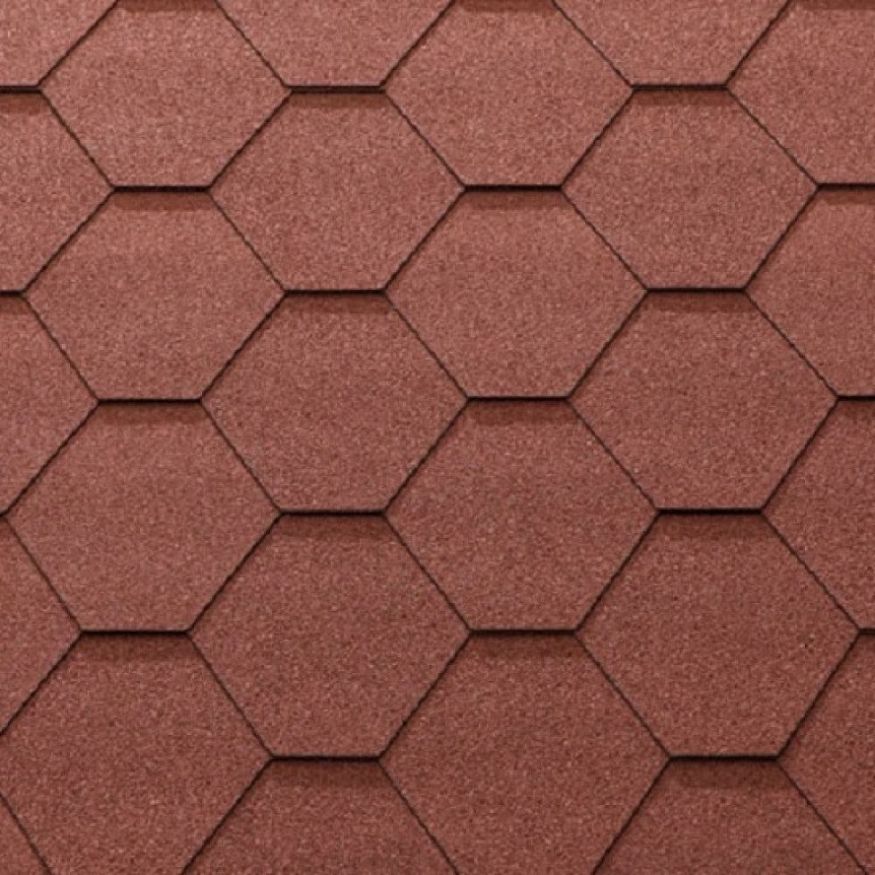 Гибкая черепица KATEPAL KL красного цвета купить в Нижнем Новгороде