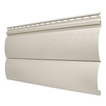 Виниловый сайдинг Tecos, двойной оцилиндрованный брус, Слоновая кость