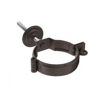 Декоративный хомут для трубы Aquasystem RR 32 в тёмно-коричневом матовом цвете с крепежным комплектом, размер 125/90.