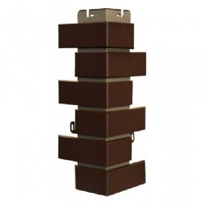 Наружный угол из коричневого клинкерного кирпича. купить в Нижнем Новгороде