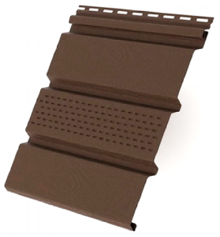 Софит коричневого цвета с центральной перфорацией купить в Нижнем Новгороде