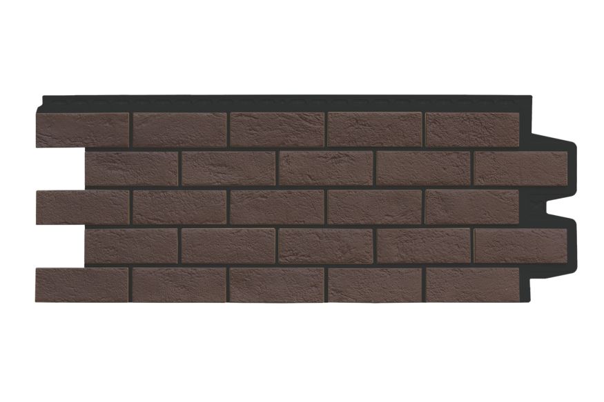 Фасадная панель Grand Line, Состаренный кирпич Design Plus, Каштан (Черный шов) купить в Нижнем Новгороде