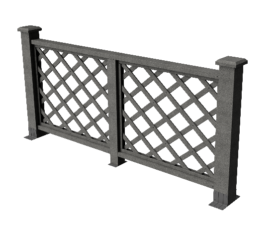 Декоративное ограждение из ДПК GRINDERDECO Ламбет цвет серый базальт купить в Нижнем Новгороде