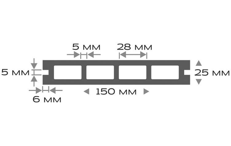 Террасная доска ДПК Outdoor 3D NEVADA/CALIFORNIA в сером цвете. купить в Нижнем Новгороде