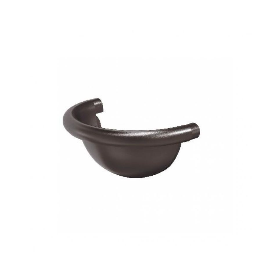 Универсальная полукруглая заглушка Aquasystem RR 32, тёмно-коричневая матовая, 125/90. купить в Нижнем Новгороде