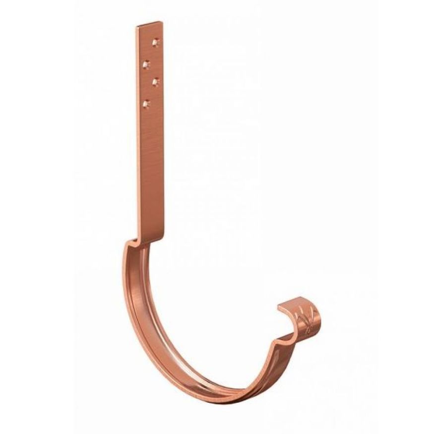 Длинный модернизированный крюк для крепления желоба Aquasystem, медь 125/90 купить в Нижнем Новгороде