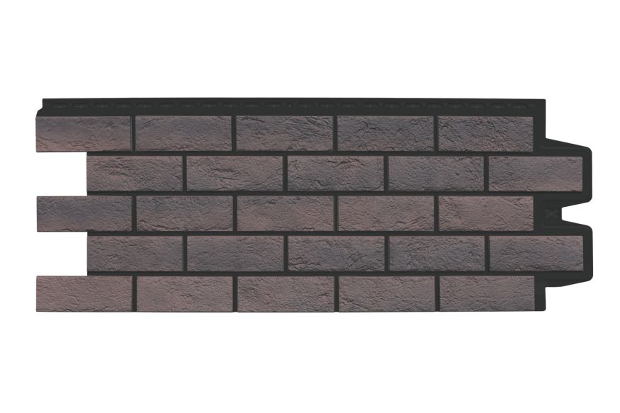 Фасадная панель Grand Line, Состаренный кирпич Design Plus, Кофе (Черный шов) купить в Нижнем Новгороде