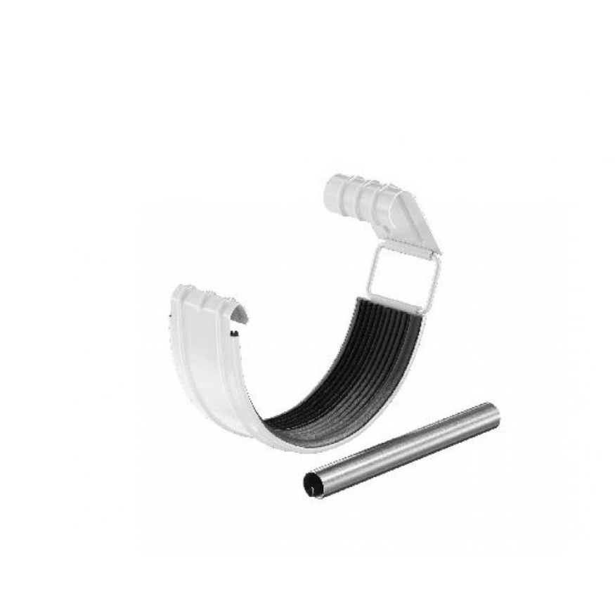 Соединитель водосточного желоба с резиновым уплотнителем Aquasystem RR 20 Мраморно-белый 125/90 купить в Нижнем Новгороде