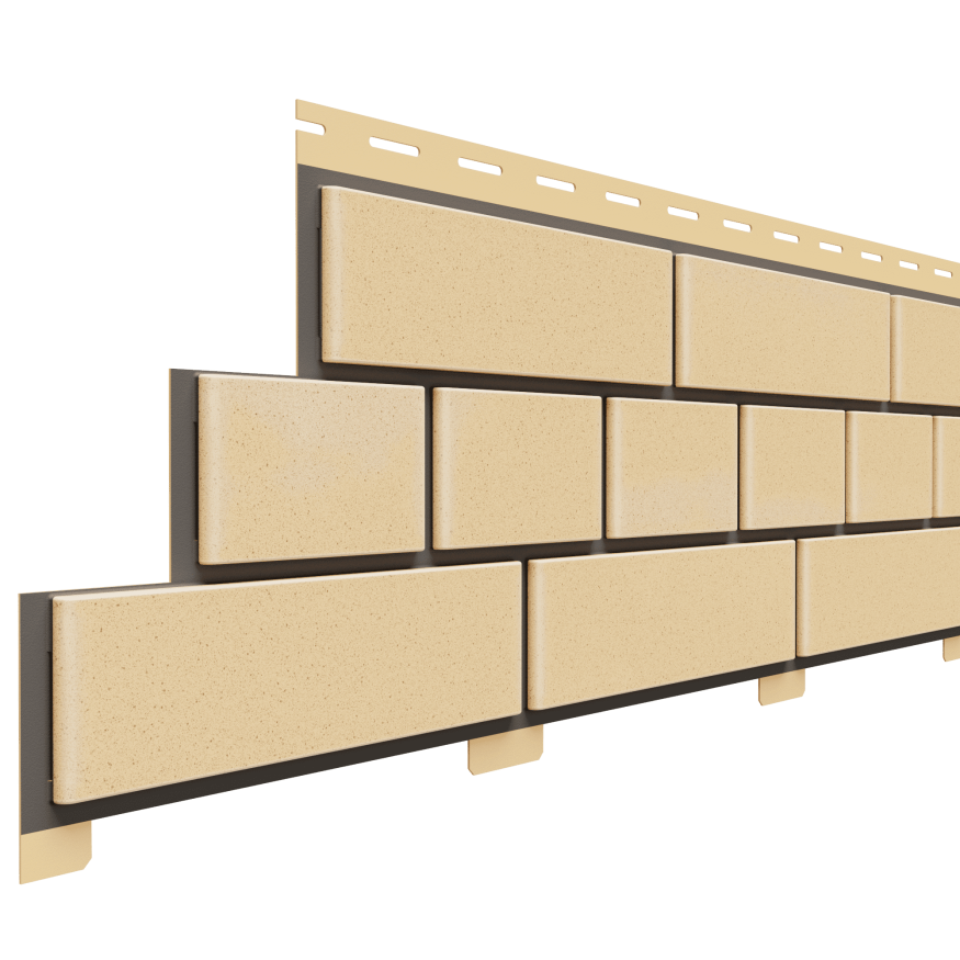 Фасадная панель Доломит, Прокрашенный кирпич, Светло-желтый оттенок. купить в Нижнем Новгороде