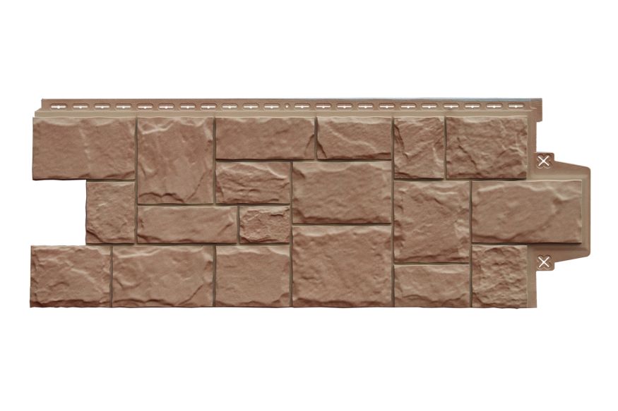 Фасадная панель Grand Line, Крупный Камень Design Plus, Миндаль купить в Нижнем Новгороде