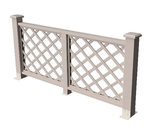 Декоративное ограждение из ДПК GRINDERDECO Ламбет в цвете выбеленный дуб купить в Нижнем Новгороде