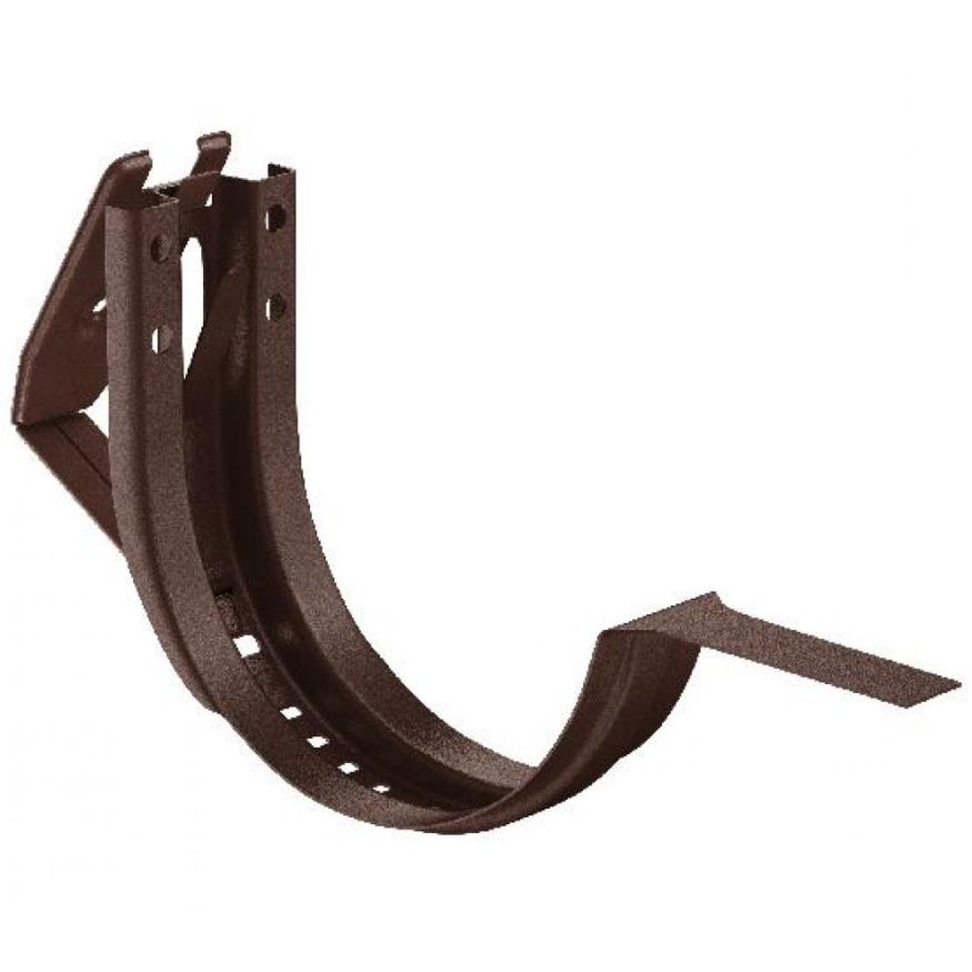 Короткий регулируемый крюк для крепления желоба Aquasystem, RAL 8017, коричневый матовый 150/100. купить в Нижнем Новгороде