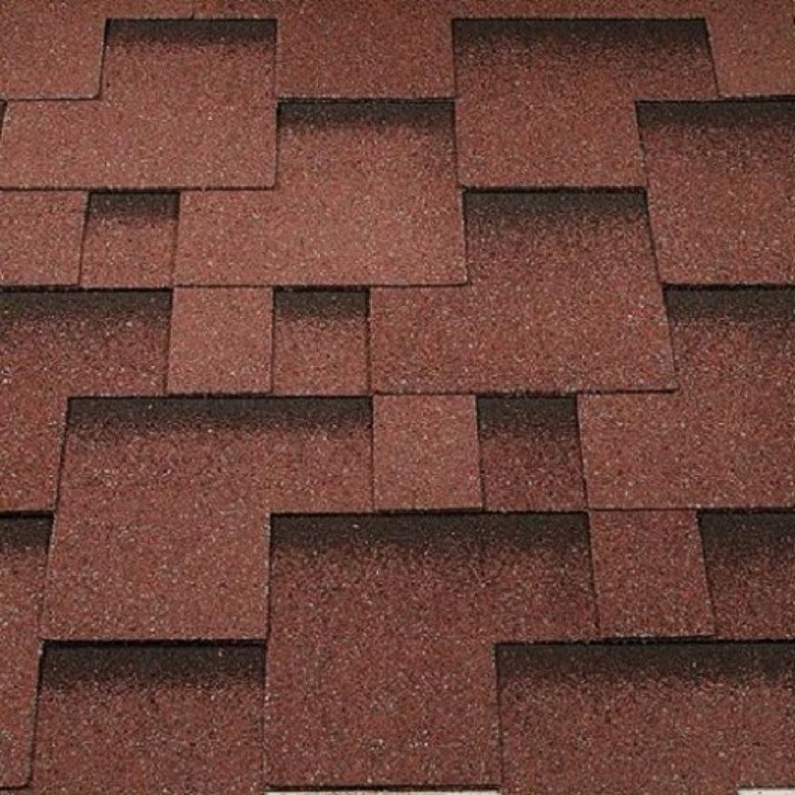 Гибкая черепица KATEPAL ROCKY красного цвета купить в Нижнем Новгороде