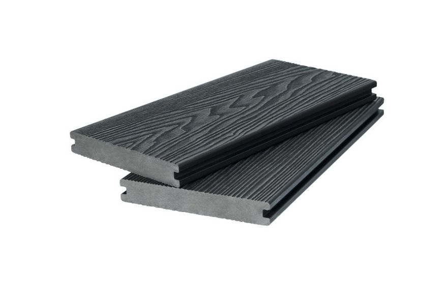 Доска террасная двухсторонняя с 3D фактурой дерева POLIVAN GROUP SINGARAJA черного цвета. купить в Нижнем Новгороде