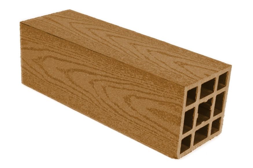 Столб гладкий из ДПК АЙ-ТЕХПЛАСТ бронзового цвета. купить в Нижнем Новгороде