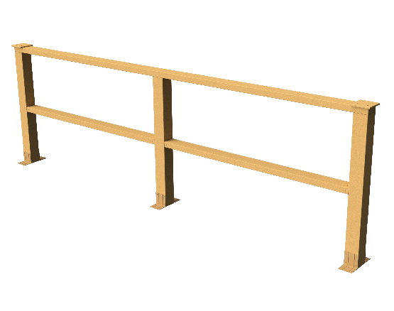 Декоративное ограждение из ДПК GRINDERDECO в стиле ковбойской изгороди, цвет песчаник. купить в Нижнем Новгороде