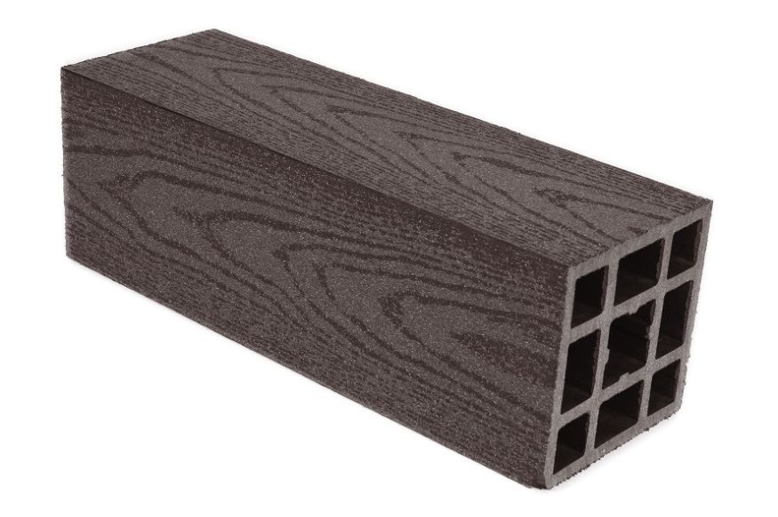 Столб гладкий из ДПК АЙ-ТЕХПЛАСТ цвета венге купить в Нижнем Новгороде