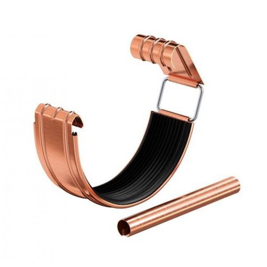 Соединитель желоба с резиновым уплотнителем Aquasystem, медный 125/90 купить в Нижнем Новгороде