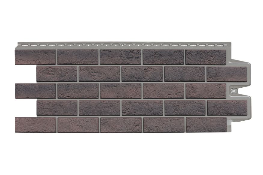 Фасадная панель Grand Line, Состаренный кирпич Design Plus, Кофе (Темно-бежевый шов) купить в Нижнем Новгороде