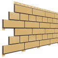 Фасадная панель Доломит, Прокрашенный кирпич, Желтый цвет. купить в Нижнем Новгороде