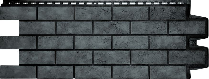 Фасадная панель Grand Line, Состаренный кирпич Design Plus, Антрацит с черным швом купить в Нижнем Новгороде