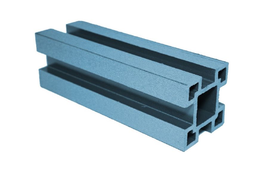 Столб ДПК АЙ-ТЕХПЛАСТ с пазами, синий цвет купить в Нижнем Новгороде