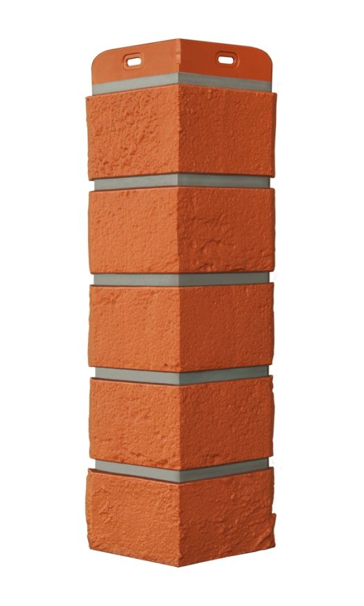 Угол наружный Grand Line, Состаренный кирпич Design, Терракотовый, шов RAL 7006 купить в Нижнем Новгороде