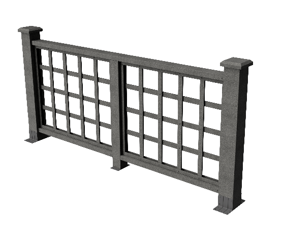 Декоративное ограждение из ДПК GRINDERDECO Дувр, цвет серый базальт. купить в Нижнем Новгороде