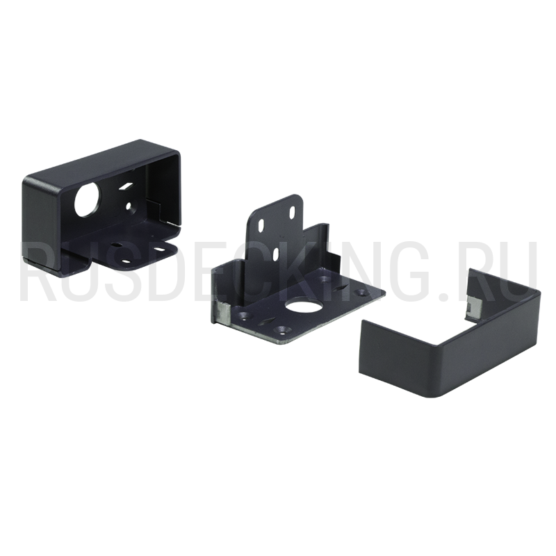 Комплект крепления перил прямое RusDecking Unodeck Графит купить в Нижнем Новгороде