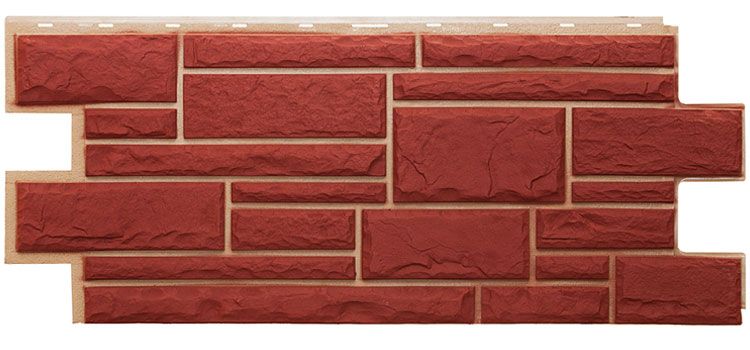 Фасадная панель Т-Сайдинг, Дикий Камень Красный купить в Нижнем Новгороде