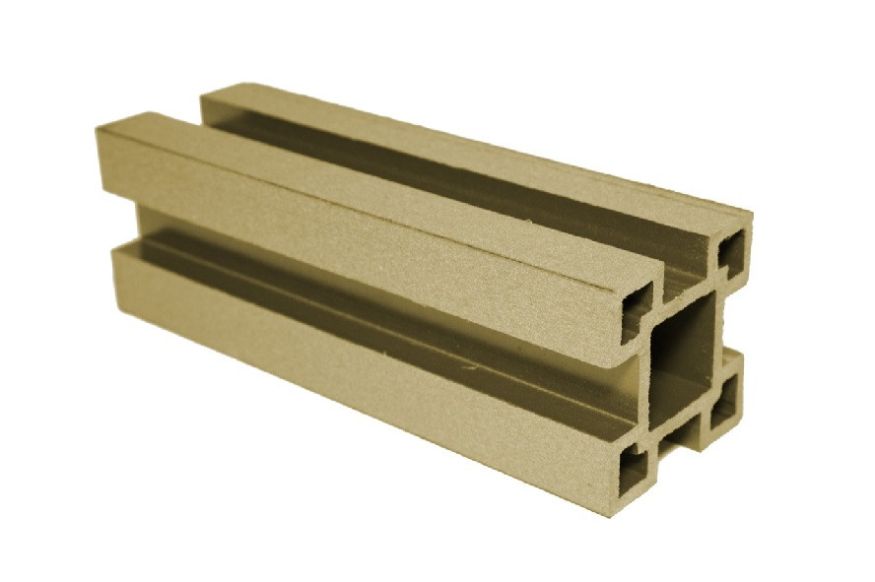 Столб ДПК АЙ-ТЕХПЛАСТ с пазами, цвет золотой купить в Нижнем Новгороде