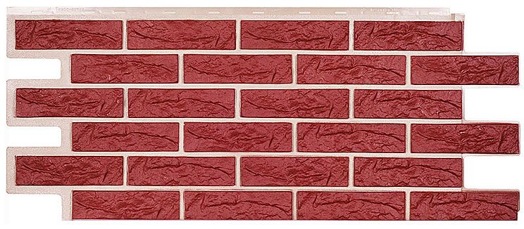 Фасадная панель Т-Сайдинг, Кирпич Лондон Брик Красный купить в Нижнем Новгороде