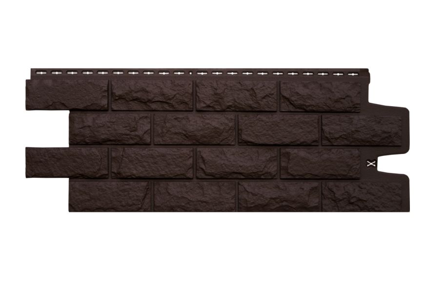 Фасадные панели Grand Line, Колотый камень Classic, Шоколадный купить в Нижнем Новгороде