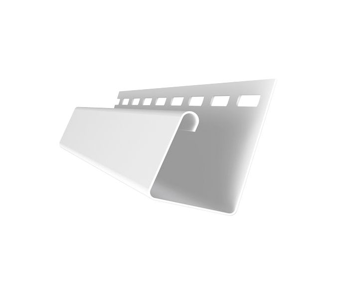 Универсальный J-Профиль Grand Line (Я Фасад) в белом цвете купить в Нижнем Новгороде