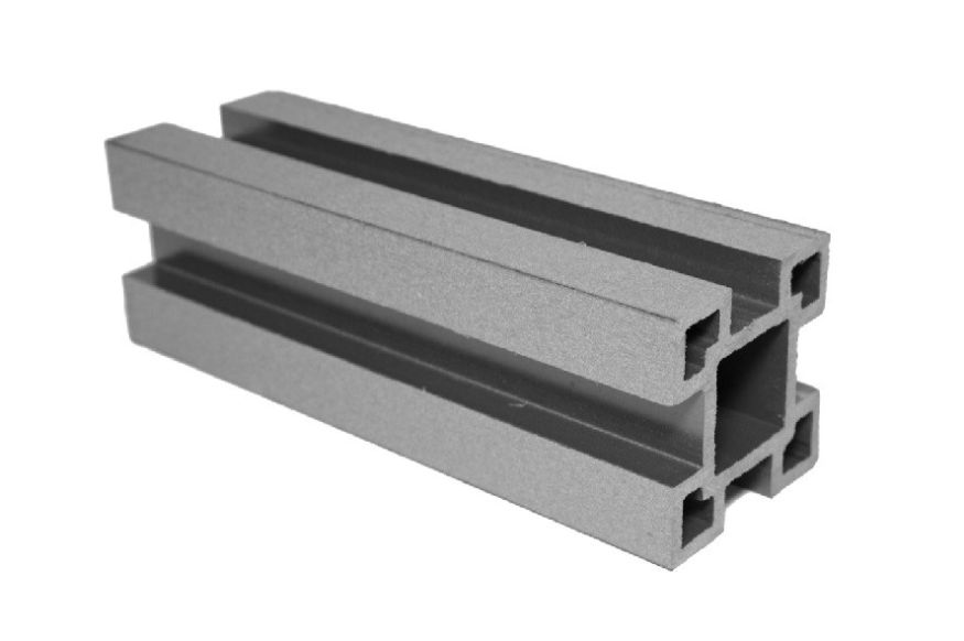 Столб ДПК с пазами АЙ-ТЕХПЛАСТ серого цвета купить в Нижнем Новгороде