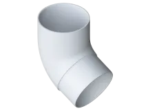Колено трубное 67°, Альта-профиль, Элит Белоснежный
