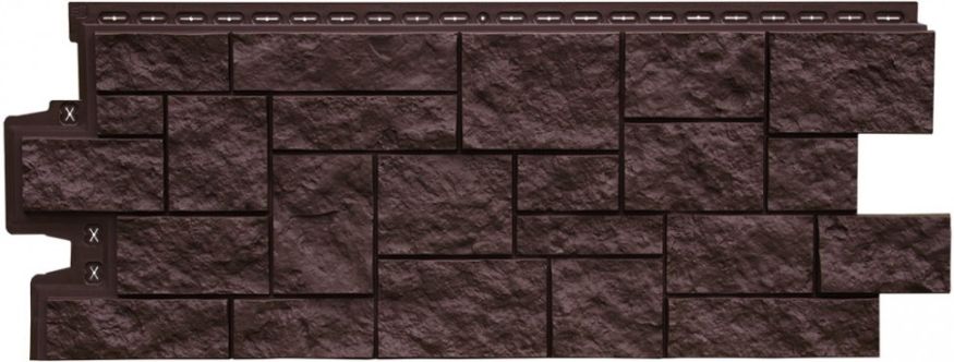 Фасадная панель Grand Line, Дикий камень Classic, Шоколадный купить в Нижнем Новгороде
