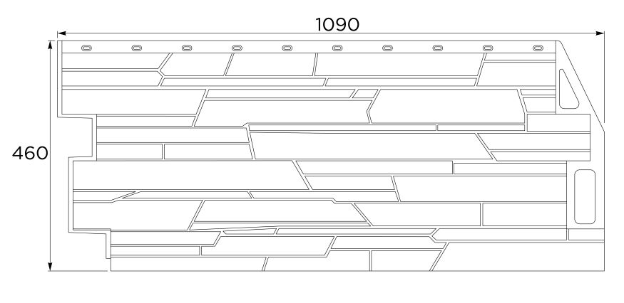 Фасадная панель FineBer Скала, Жёлто-коричневый купить в Нижнем Новгороде