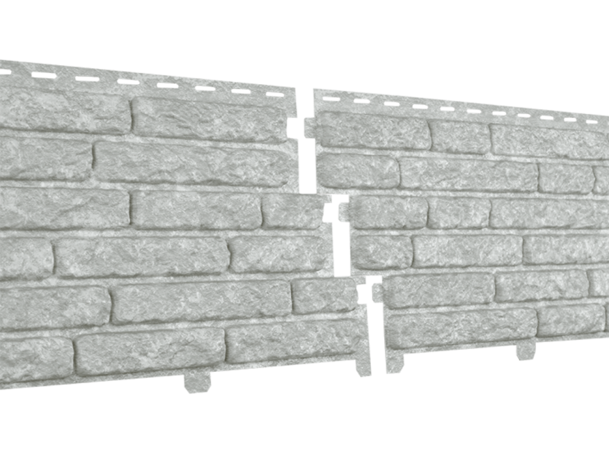 Фасадные панели Ю-Пласт Стоун Хаус Кварцит, Светло-серый купить в Нижнем Новгороде