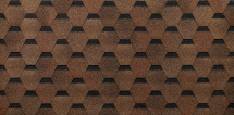 Гибкая черепица Docke EURASIA, Шестигранник, Светло-коричневый