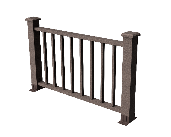 Декоративное ограждение ДПК GRINDERDECO Альма 1500 с скрытым крепежом, цвет венге купить в Нижнем Новгороде