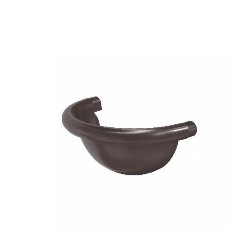 Заглушка полукруглого желоба Aquasystem RR 32, тёмно-коричневая, 150/100 купить в Нижнем Новгороде