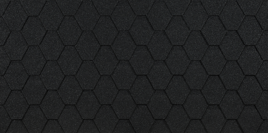 Гибкая черепица Docke EURASIA, Шестигранник, Черный купить в Нижнем Новгороде