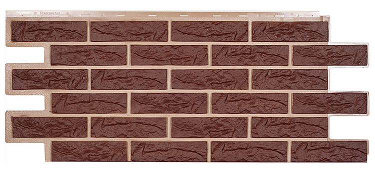 Фасадная панель Т-Сайдинг, Кирпич Лондон Брик Коричневый купить в Нижнем Новгороде