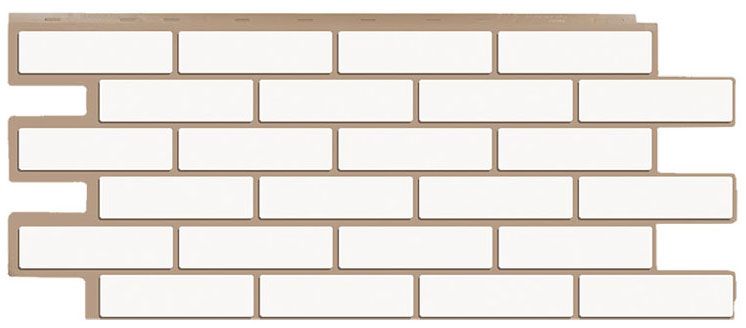 Фасадная панель T-Сайдинг, Кирпич Модерн Белый  купить в Нижнем Новгороде